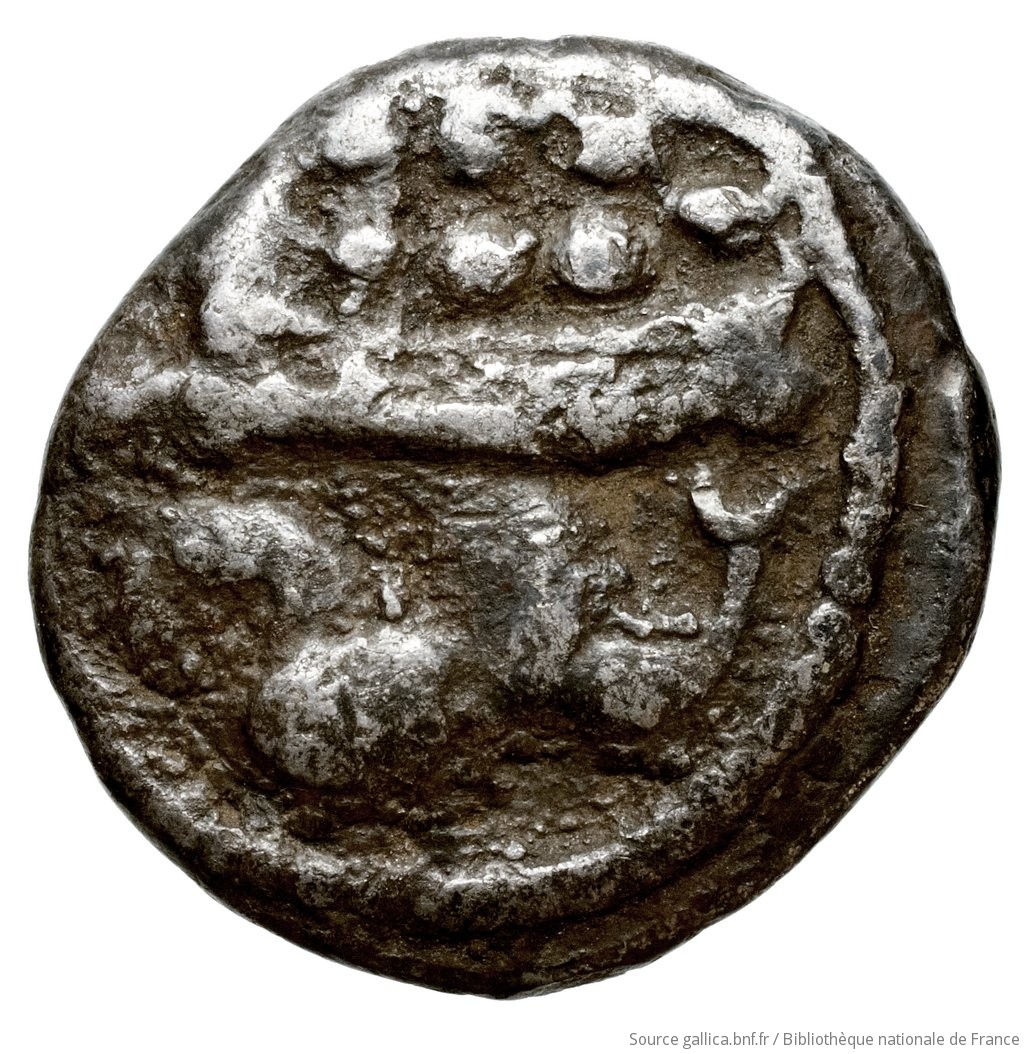 Monnaie : 1/4 de sicle, argent, Byblos, Phénicie